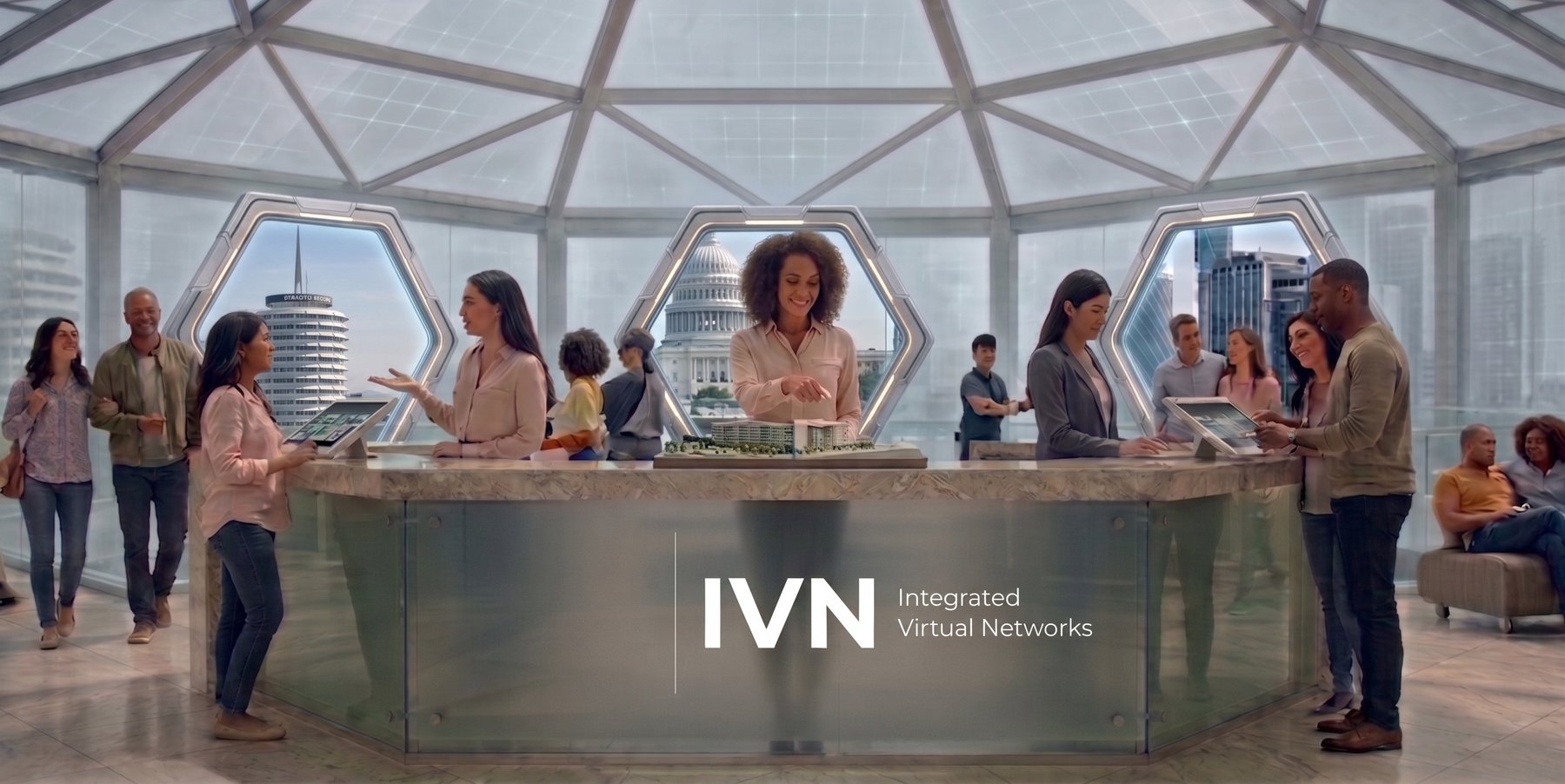 The Concourse — people meeting inside the shared environment
